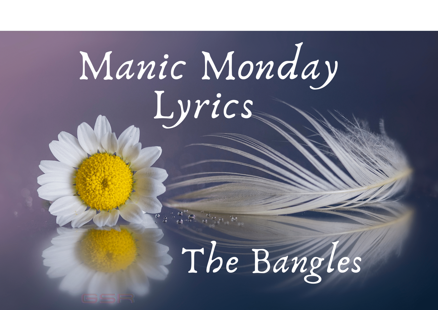 The Bangles Manic Monday Lyrics Manic Monday Lyrics Manic Monday Lyrics  - "Manic Monday" is a song by the American pop rock band the Bangles, and the first single released from their second studio album, Different Light (1986). It was written by American musician Prince using the pseudonym "Christopher" and was originally intended for the group Apollonia 6 in 1984. Lyrically, it describes a woman who is waking up to go to work on Monday, wishing it was still Sunday so she could continue relaxing. [su_youtube url="https://youtu.be/SsmVgoXDq2w" autoplay="yes"] [su_heading]Manic Monday Lyrics [/su_heading] Six o'clock already I was just in the middle of a dream I was kissin' Valentino By a crystal blue Italian stream But I can't be late 'Cause then I guess I just won't get paid These are the days When you wish your bed was already made It's just another manic Monday I wish it was Sunday 'Cause that's my fun day My "I don't have to run" day It's just another manic Monday Have to catch an early train Got to be to work by nine And if I had an airplane I still couldn't make it on time 'Cause it takes me so long just to figure out What I'm gonna wear Blame it on the train But the boss is already there It's just another manic Monday Wish it was Sunday 'Cause that's my fun day My "I don't have to run" day It's just another manic Monday All of my nights Why did my lover have to pick last night To get down? (Last night, last night) Doesn't it matter That I have to feed the both of us Employment's down He tells me in his bedroom voice "C'mon honey, let's go make some noise" Time it goes so fast (When you're having fun) It's just another manic Monday I wish it was Sunday 'Cause that's my fun day "I don't have to run" day It's just another manic Monday I wish it was Sunday 'Cause that's my fun day It's just a manic Monday