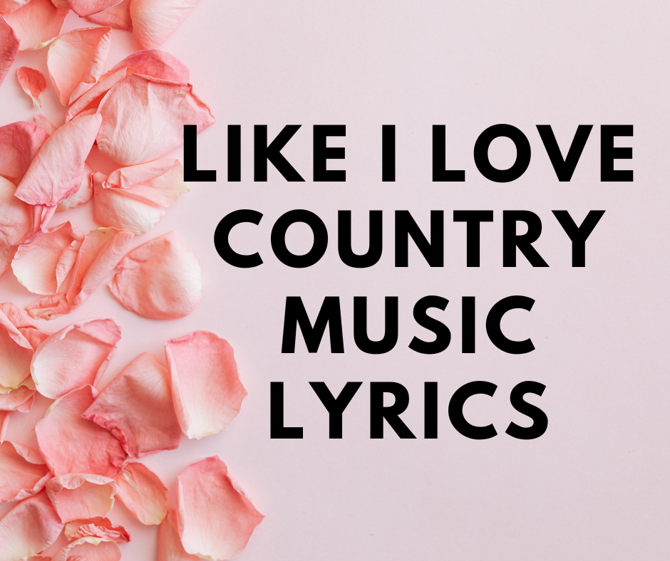 Like I Love Country Music Lyrics