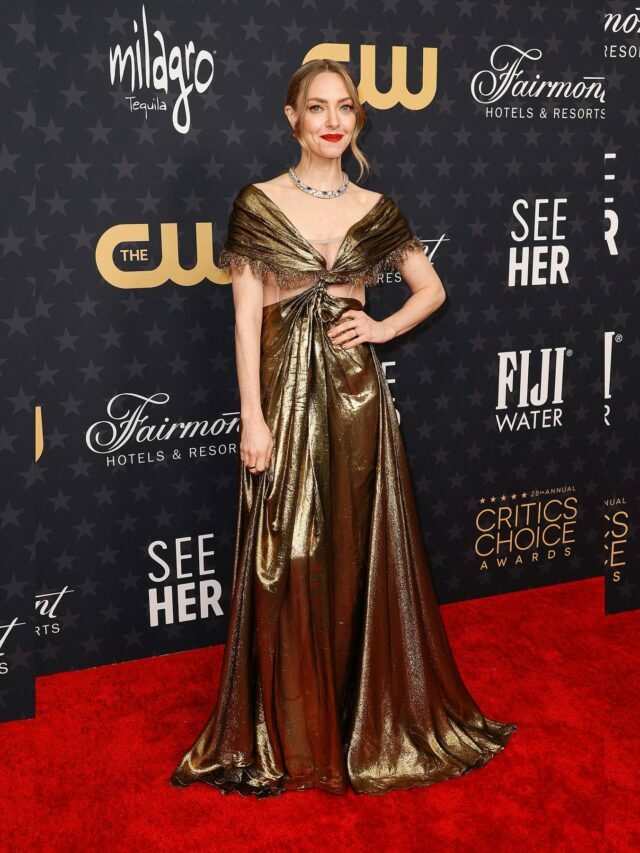 Amanda Seyfried’s Critics Choice Awards Dress Keeps Breaking.
